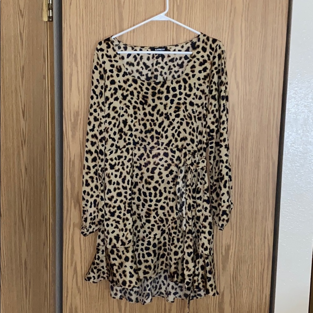 Express cheetah mini dress